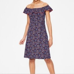 Boden Bethany Bardot off-shoulder jersey dress